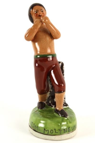 1900s Tom Molyneux 19th Century African American Champion 7.5" Ceramic Figurine