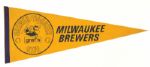 1970s circa Milwaukee Brewers Graf/s Brewer Booster Club Full Size 29" Pennant