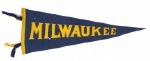 1940s circa Milwaukee Full Size 29" Pennant