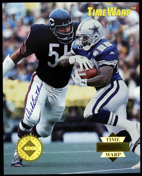 1995 Dick Butkus Chicago Bears Signed TimeWarp Oversized Trading Card (JSA)