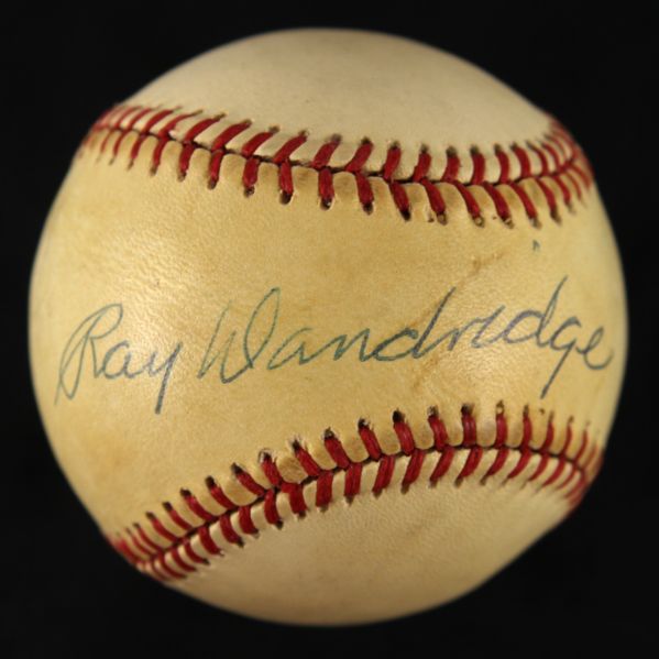 1984-93 Ray Dandridge Hall of Fame Negro Leaguer Single Signed OAL Brown Baseball (JSA)