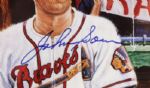 1989 Warren Spahn Johnny Sain Boston Braves Signed 20 x 28 Display (JSA)
