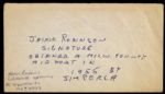 1955/1989 Jackie Robinson Hank Aaron Signed Envelope (JSA)