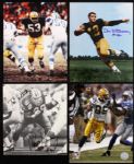 1960s circa-1990s Green Bay Packers 95 Piece Photo Lot Signed Favre Taylor Jennings Grant Brooks And More (JSA)