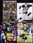 1960's circa-1990's Green Bay Packers 95 Piece Photo Lot Signed Favre Taylor Jennings Grant Brooks And More (JSA)
