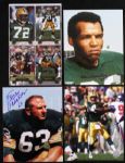 1960's circa-1990's Green Bay Packers 95 Piece Photo Lot Signed Favre Taylor Jennings Grant Brooks And More (JSA)