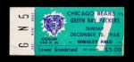 1968 Green Bay Packers vs. Chicago Bears Wrigley Field Ticket Stub - Vince Lombardis Last Game Coaching Packers
