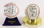 1982/1986 Milwaukee Brewers Boston Red Sox Facsimile Signed Baseball Collection - Lot of 2