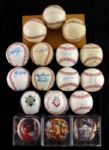 1970s-90s Signed & Commemorative Baseball Collection - Lot of 17 