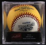 2009 Prince Fielder Milwaukee Brewers Home Run Derby Champion Sam Bat & MIB Home Run Derby Gold Baseball