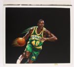 1995 Shawn Kemp Seattle Supersonics Original Richard Farrell Artwork Used in Production of McDonalds Commemorative Cups