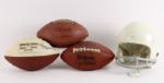 1970s-90s Football & Baseball Memorabilia Collection - Lot of 6 w/ Jerry Rice & Paul Hornung Signed Footballs, Honus Wagner MIB Starting Lineup & More