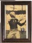 1940s Don Hutson Green Bay Packers Signed 4" x 6" Framed Photo (JSA)
