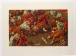1969 History of College Football Chevrolet Sports Art Arnold Friberg 22 x 30 Canvas Print Collection - Lot of 4