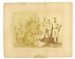 1890s circa "H" New York Baseball Club 15.5" x 19.5" Mounted Team Photo