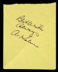 1970s Al Kaline Detroit Tigers Signed 4.5" x 5.5" Cut (JSA)