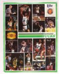 1971-96 Milwaukee Bucks Milwaukee Brewers Poster Collection - Lot of 9 w/ Sportraits, George Bamberger PBR Poster & More