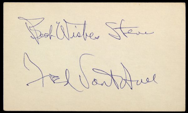 1942-46 Bill Kuusisto Fred Vant Hull Green Bay Packers 3" x 5" Index Cards - Lot of 2 (MEARS LOA)