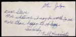 1942-46 Bill Kuusisto Fred Vant Hull Green Bay Packers 3 x 5 Index Cards - Lot of 2 (MEARS LOA)