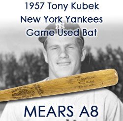 1957 Tony Kubek New York Yankees Adirondack Professional Model Game Used Bat (MEARS A8) Rookie of the Year Season