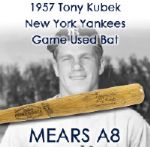 1957 Tony Kubek New York Yankees Adirondack Professional Model Game Used Bat (MEARS A8) Rookie of the Year Season