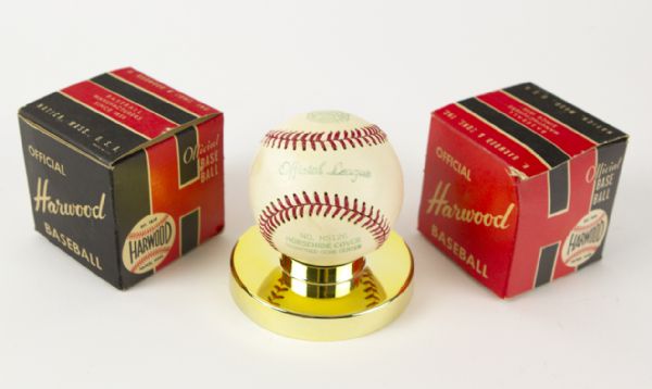 1960s circa Harwood Official Baseballs - Lot of Two 