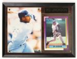 1990 Topps Signed Bo Jackson Kansas City Royals Framed Display 6" x 8" (JSA)