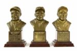 1963 Sports Hall of Fame busts Walter Johnson Christy Mathewson Pie Traynor - Lot of Three