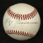 1989-94 Roy Zimmerman New York Giants ONL White Signed Baseball (JSA)