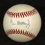 1984-94 Don Mattingly New York Yankees Signed OAL Brown Baseball (JSA)