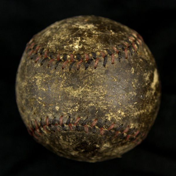 1910 circa Baseball with Red and Black Stitching