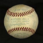 1959-73 New York Yankees Team Signed OAL Cronin Ball Stengel Mantle Maris (JSA)