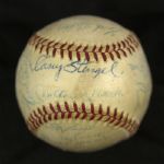 1959-73 New York Yankees Team Signed OAL Cronin Ball Stengel Mantle Maris (JSA)