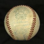 1959-73 New York Yankees Team Signed OAL Cronin Ball Stengel Mantle Maris (JSA)