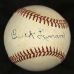1986-89 Buck Leonard Homestead Grays Signed ONL Giamatti Baseball (JSA)