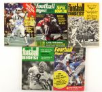 1971-83 Signed Football Digest Magazine Collection - Lot of 21 w/ Dan Fouts, Ron Jaworski, Bob Griese & More (JSA)