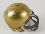 1954-56 Paul Hornung Notre Dame Signed Mini Helmet (JSA)