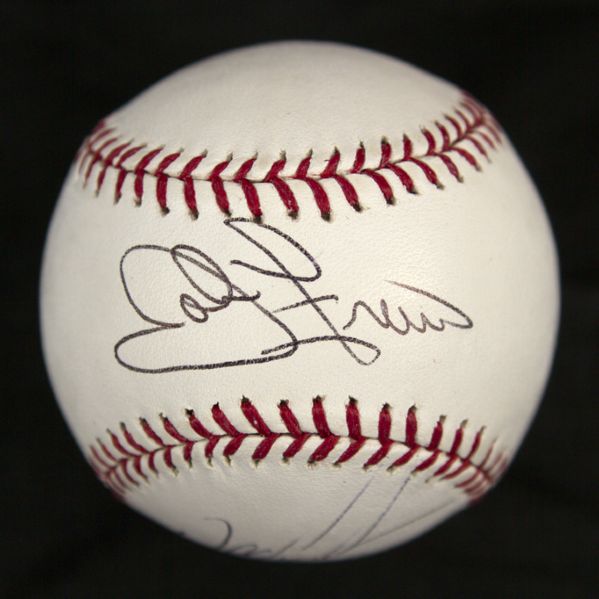 2000-13 Dwight Gooden Edgardo Alfonzo John Franco New York Mets Signed OML Selig Baseball (JSA)