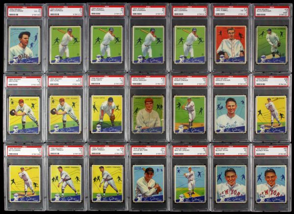 1934 Goudey Lot of 145 PSA Graded Cards