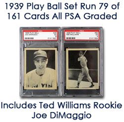 1939 Play Ball Set Run 79 of 161 Cards All PSA Graded Includes Ted Williams Rookie Joe DiMaggio 