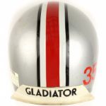 1980's circa Ohio State Buckeyes #35 Game Worn Football Helmet w/ 10 Buckeye Decals (MEARS LOA)
