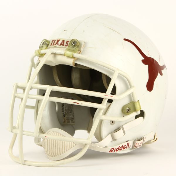 1980s circa Texas Longhorns #60 Game Worn Football Helmet (MEARS LOA)