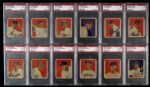 1949 Bowman Baseball Cards All PSA Graded Includes Jackie Robinson Rookie Robin Roberts Rookie Yogi Berra - Lot of 26 