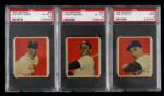 1949 Bowman Baseball Cards All PSA Graded Includes Jackie Robinson Rookie Robin Roberts Rookie Yogi Berra - Lot of 26 