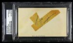 1926-70 Les Bingaman Detroit Lions Signed Index Card Auto PSA/DNA