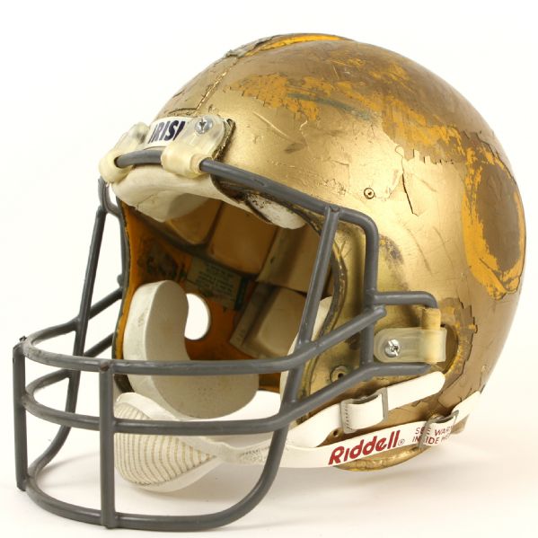 1988 circa Notre Dame Fighting Irish Game Worn Football Helmet (MEARS LOA)