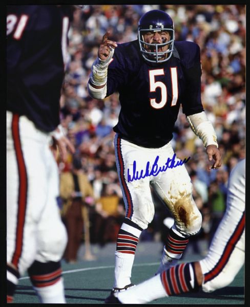 1965-73 Dick Butkus Chicago Bears Signed 8" x 10" Photo (JSA) 