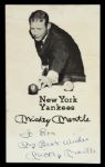 1960 circa Rare Regional Premium Mickey Mantle New York Yankees Billiards Hall - Waukesha, WI Signed 3" x 5" Promotional Card (JSA)