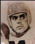 1946-55 Otto Graham Cleveland Browns Signed Photo Football Card - Lot of Two (JSA)