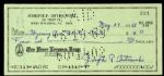 1948-69 Joe Ostrowski St. Louis Browns New York Yankees Signed Photo and Check (JSA) 